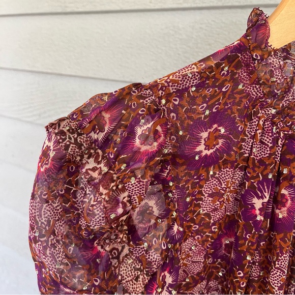 Ulla Johnson Silk Dress Midi Alessandro Floral  US 4 New - Picture 5 of 10